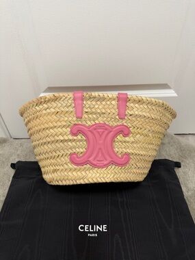 Celine Teen Classic Panier In Palm
Leaves